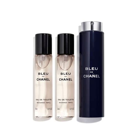 chanel bleu de chanel refillable travel spray 3 x 20ml|bleu de chanel travel essentials.